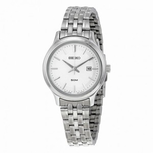 Seiko Silver Dial Stainless Steel Quatrz Ladies Watch SUR799