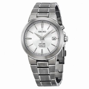 Seiko Silver Dial Titanium Kinetic Men's Watch SKA329
