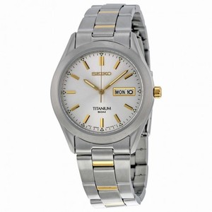 Seiko Silver Dial Titanium Men's Watch SGG603