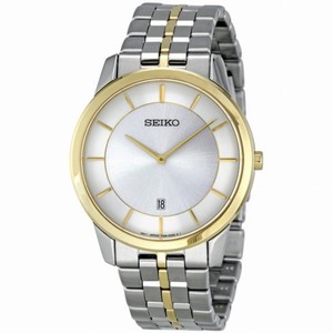 Seiko Silver Dial Two Tone Men's Watch SKP382