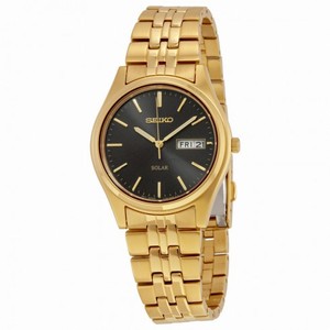 Seiko Solar Black Dial Men's Watch SNE044