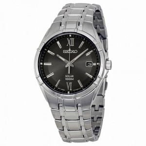 Seiko Solar Black Dial Men's Watch SNE215