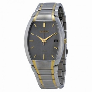 Seiko Solar Blue Dial Two-tone Men's Watch SNE334