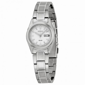 Seiko Solar Champagne Dial Stainless Steel Ladies Watch SUT119