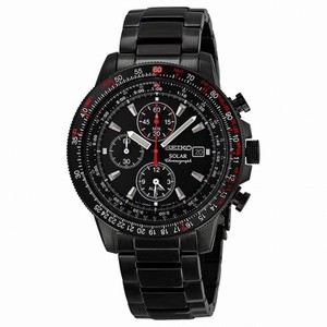 Seiko Solar Chronograph All Black Men's Watch SSC145