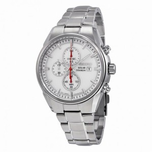 Seiko Solar Chronograph White Dial Titanium Men's Watch SSC363