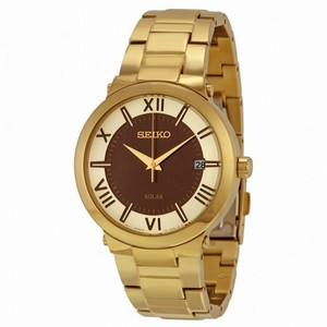 Seiko Solar Gold-tone Men's Watch SNE884