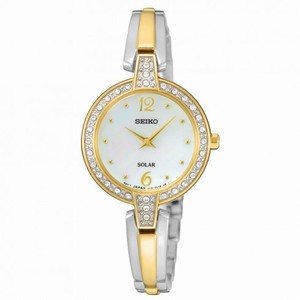 Seiko Solar Mother of Pearl Dial Two-tone Ladies Watch SUP288