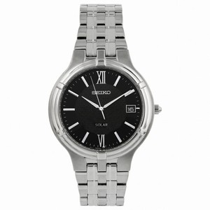Seiko Solar Quartz Stainless Steel Men's Watch SNE027