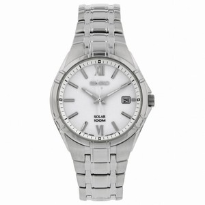 Seiko Solar Quartz Stainless Steel Men's Watch SNE213