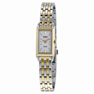 Seiko Solar Quartz Two-tone Ladies Watch SUP028