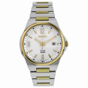 Seiko Solar Quartz Two-tone Men's Watch SNE210