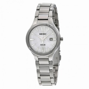 Seiko Solar Silver Dial Stainless Steel Ladies Watch SUT207