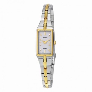 Seiko Solar Silver Dial Two-tone Ladies Watch SUP272