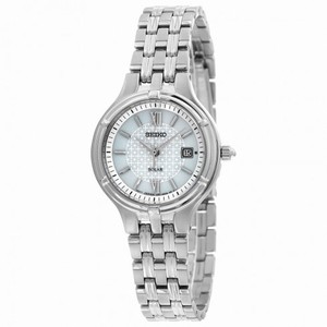 Seiko Solar Siver Dial Stainless Steel Ladies Watch SUT217
