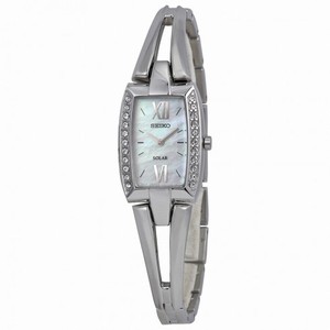 Seiko Solar Tressia Swarovski Crystal Stainless Steel Ladies Watch SUP083
