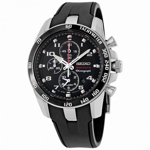 Seiko Sportura Chronograph Black Dial Men's Watch SNAE87