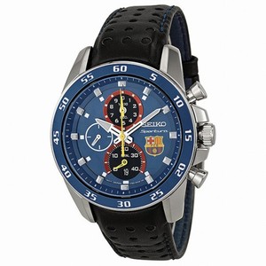 Seiko Sportura FC Barcelona Chronograph Blue Dial Men's Watch SPC089