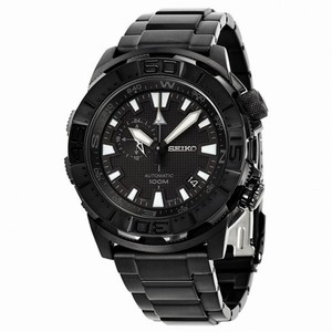 Seiko Superior Automatic Black Dial Black PVD Men's Watch SSA051