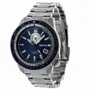Seiko Superior Automatic GMT Blue Dial Stainless Steel Men's Watch SSA001