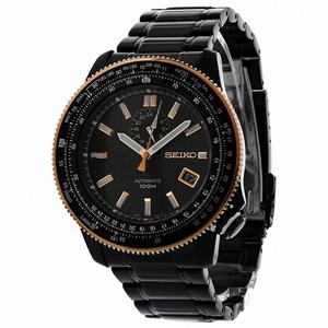 Seiko Superior Black Dial Automatic Tachymeter Men's Watch SSA008