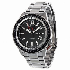 Seiko Superior Black Dial Stainless Steel Men's Watch SSA037