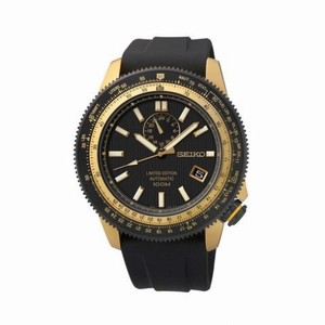 Seiko Superior Limited Automatic Black Dial Black Rubber Men's Watch SSA192