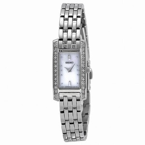 Seiko Swarovski Crystal Bezel Stainless Steel Bracelet Ladies Watch SUJG5