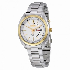 Seiko Tactically Kinetic Silver Dial Stainless Steel Men's Watch