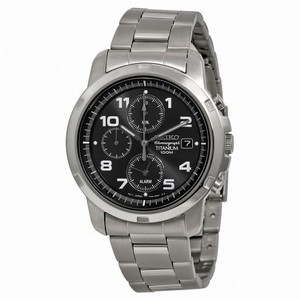 Seiko Titanium Black Dial Men's Watch SNA113