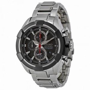 Seiko Velatura Black Dial Stainless Steel Men's Watch SNAF39