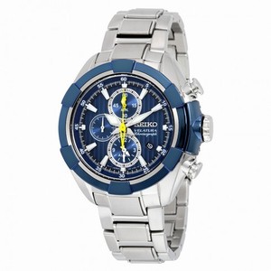 Seiko Velatura Chronograph Blue Dial Stainless Steel Men's Watch SNAF41P1