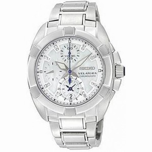 Seiko Velatura Chronograph White Dial Stainless Steel Men's Watch SNDZ19