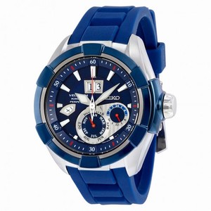 Seiko Velatura Kinetic Blue Dial Blue Rubber Men's Watch SNP103