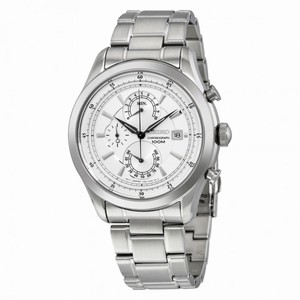 Seiko White Dial Chronograph Stainless Steel Men's Watch SPC163