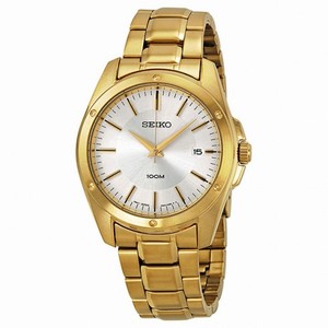Seiko White Dial Gold-tone Men's Watch SGEF86