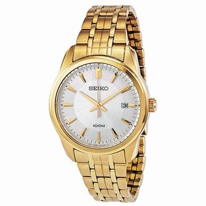 Seiko White Dial Gold-tone Men's Watch SGEG12
