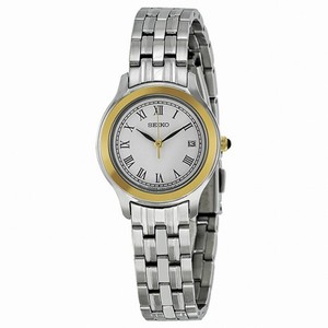 Seiko White Dial Stainless Steel Ladies Watch SXDC26