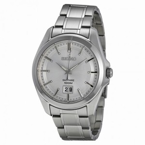 Seiko White Dial Stainless Steel Men's Watch SUR007