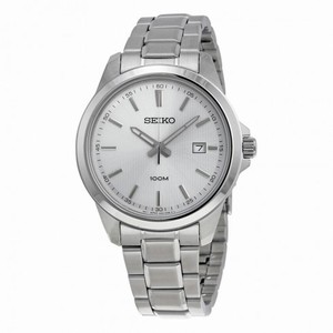 Seiko White Dial Stainless Steel Quartz Men's Watch SUR151