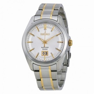 Seiko White Dial Two-tone Men's Watch SUR011