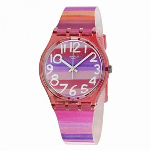 Swatch Astilbe Pink Dial Pink Silicone Unisex Watch GP140