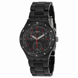 Swatch Black Coated Chorongraph Black Aluminium Men's Watch YCB4019AG