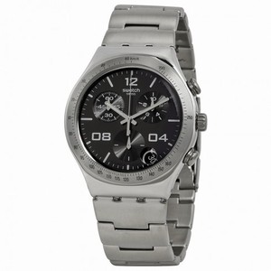 Swatch Blustery Black Chronograph Black Stainless Steel Men's Watch YCS564G
