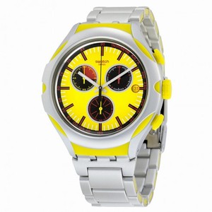 Swatch Darkony Chronograph Yellow Dial Aluminium Men's Watch YYS4002AG