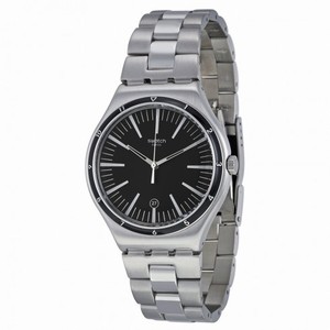 Swatch Irony Black Dial Stainless Steel Men's Watch YWS411G