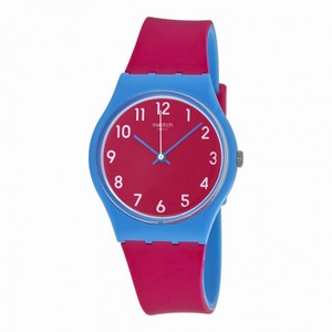 Swatch Lampone Red Dial Red Silicone Ladies Watch GS145