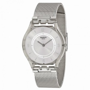 Swatch Metal Knit Grey Milanese Ladies Watch SFM118M