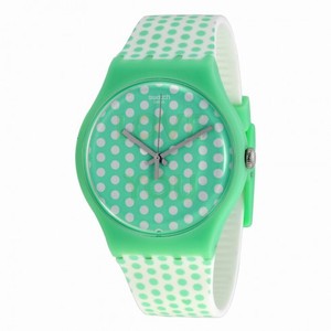 Swatch Mint Love Polka-Dot Silicone Ladies Watch SUOG108