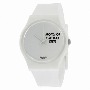 Swatch Mood Board White Dial White Silicone Ladies Watch GW706